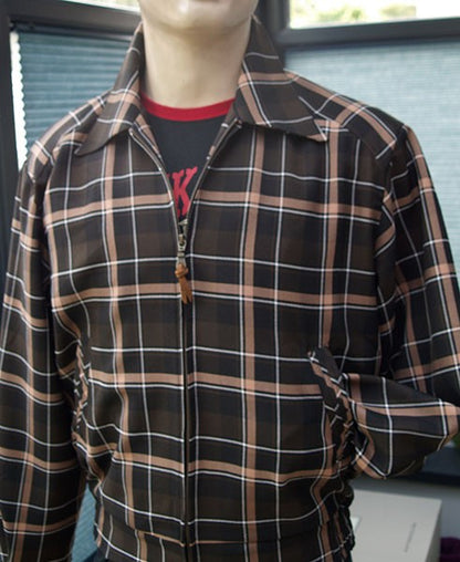 Ricky Jacket - Brown/Black Window Pane Check