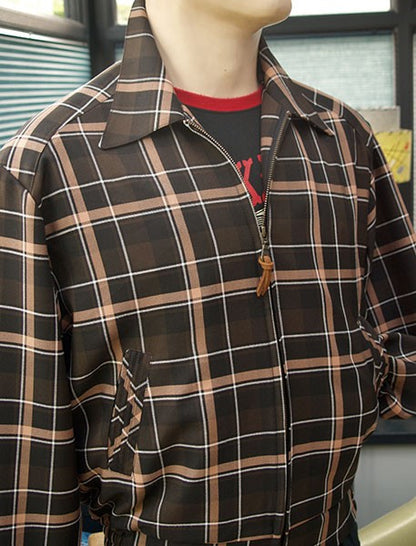 Ricky Jacket - Brown/Black Window Pane Check