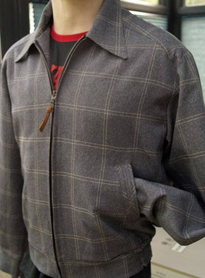 Ricky Jacket - Grey Window Pane Check