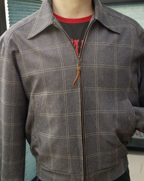 Ricky Jacket - Grey Window Pane Check