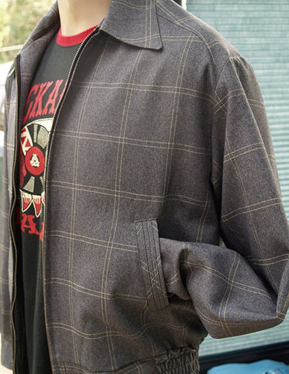 Ricky Jacket - Grey Window Pane Check