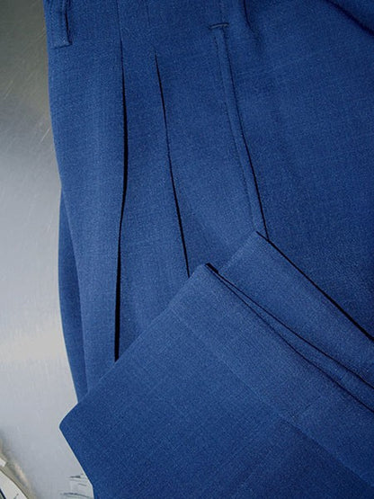 High Waisted Trousers - Royal Blue