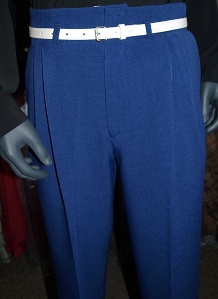 High Waisted Trousers - Royal Blue