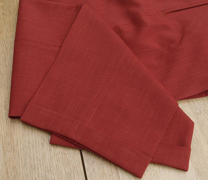 High Waisted Trousers - Rust