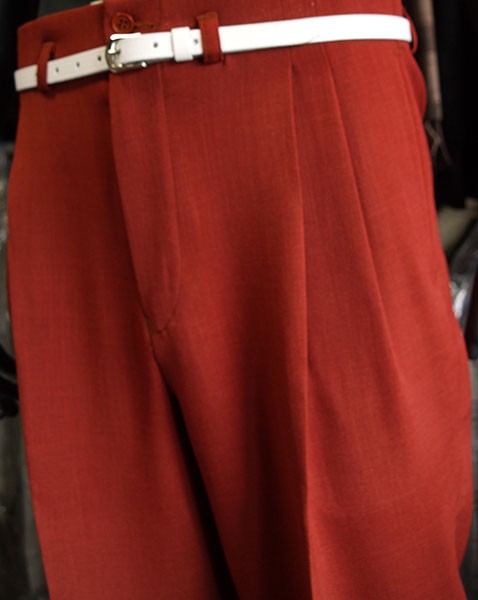 High Waisted Trousers - Rust