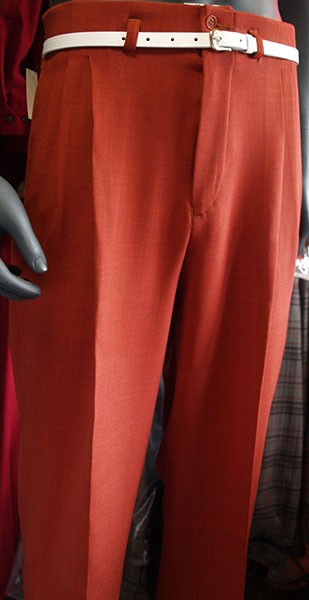 High Waisted Trousers - Rust