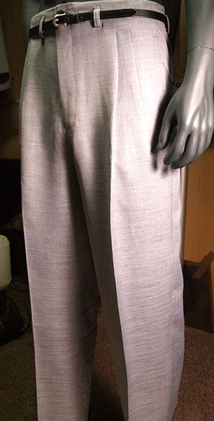 High Waisted Trousers - Silver Grey