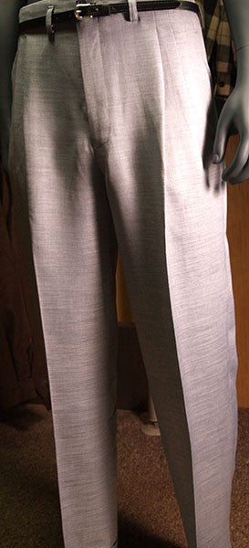 High Waisted Trousers - Silver Grey
