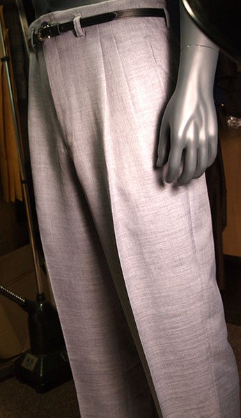 High Waisted Trousers - Silver Grey