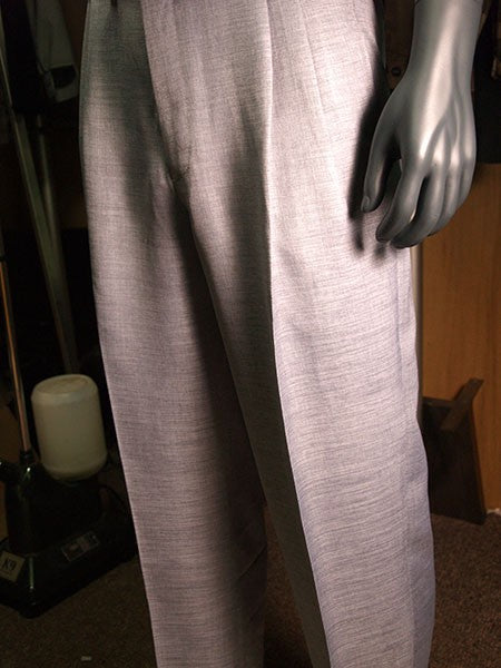 High Waisted Trousers - Silver Grey