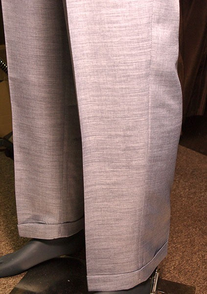High Waisted Trousers - Silver Grey