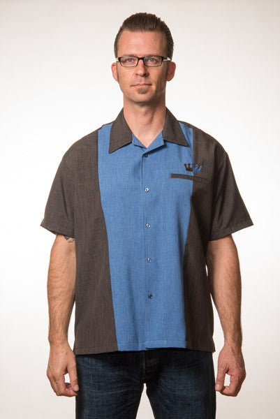 Steady Clothing - Blue Split Crown Panel Shirt