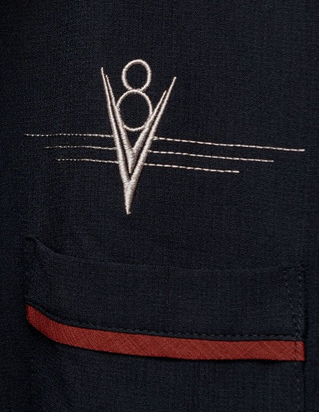 Steady Clothing - V8 Racer Bowling Shirt - Black/Rust