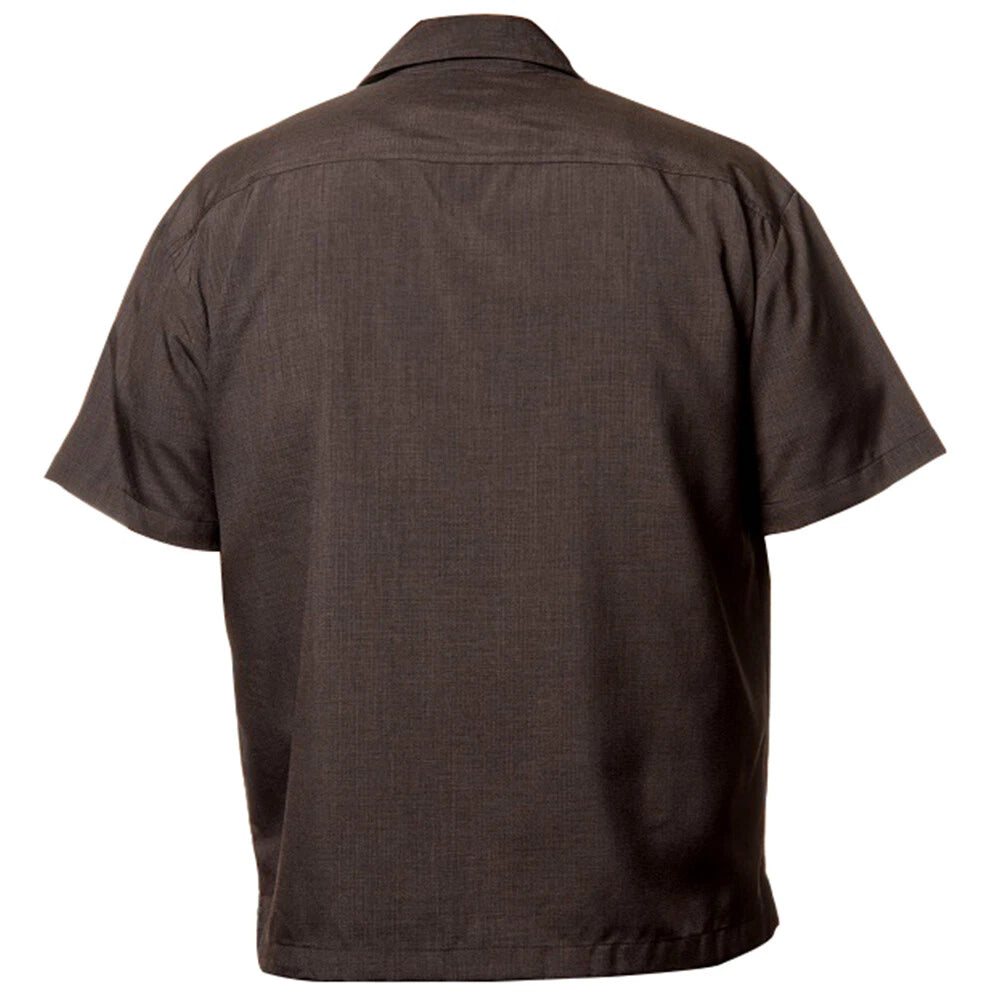Steady Clothing - Classy Piston Bowling Shirt - Black/Red
