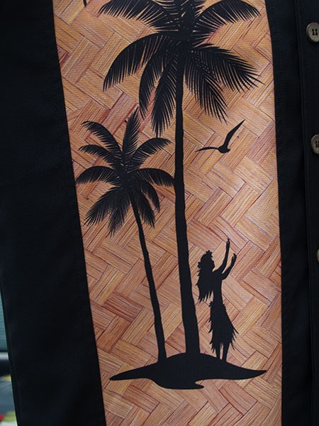 Steady Clothing - Hula Palm Bowling Shirt - Black
