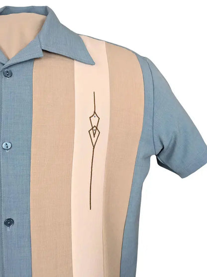 Steady Clothing - Sheen Shirt - Blue, Cream & Stone