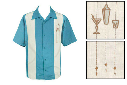 Steady Clothing - Shake Down Bowling Shirt - Sea Foam/Stone