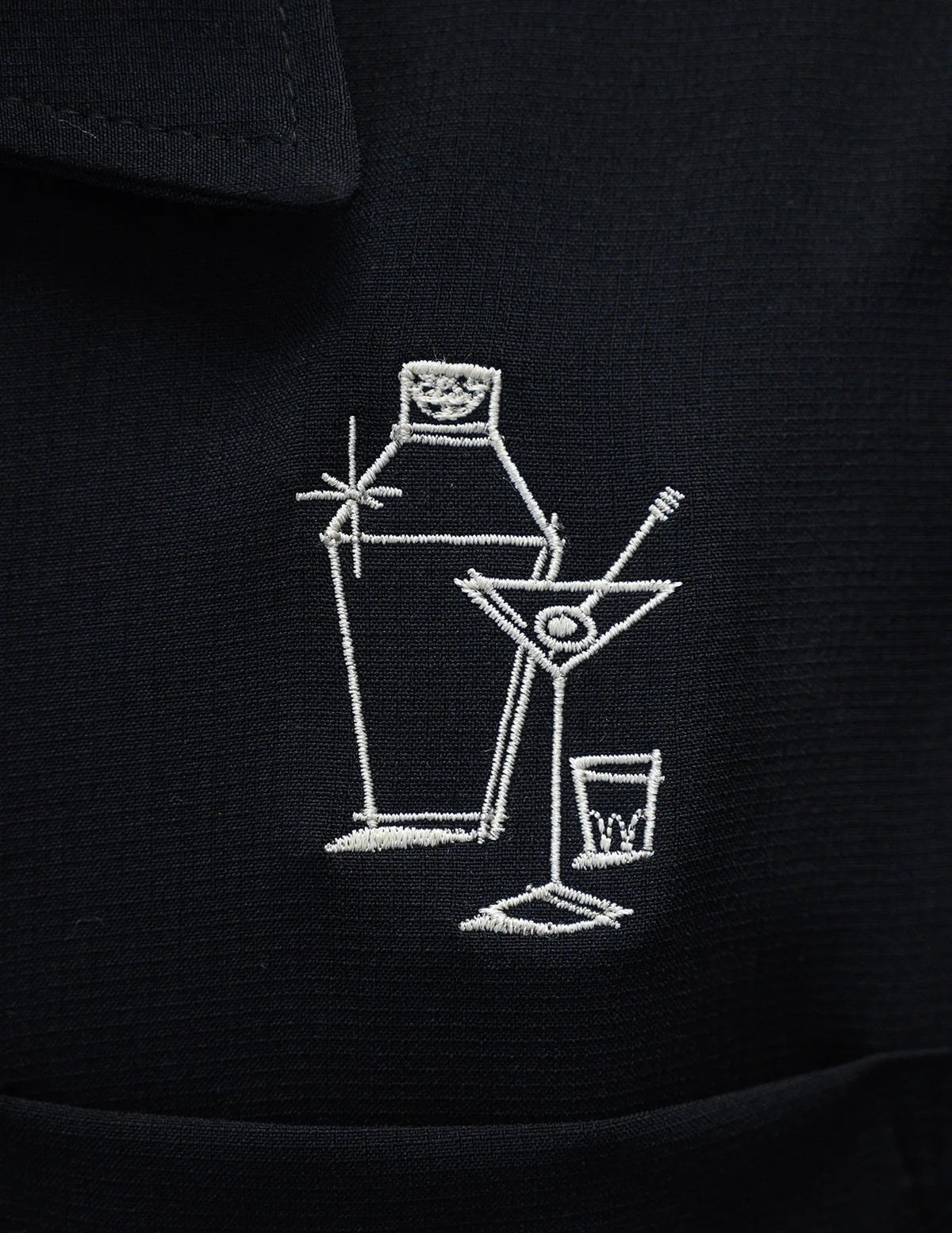 Steady Clothing - Palm Springs Cocktail Bowling Shirt - Black/Apple/Stone