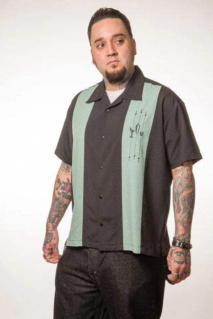 Steady Clothing - Shake Down Bowling Shirt - Black/Mint