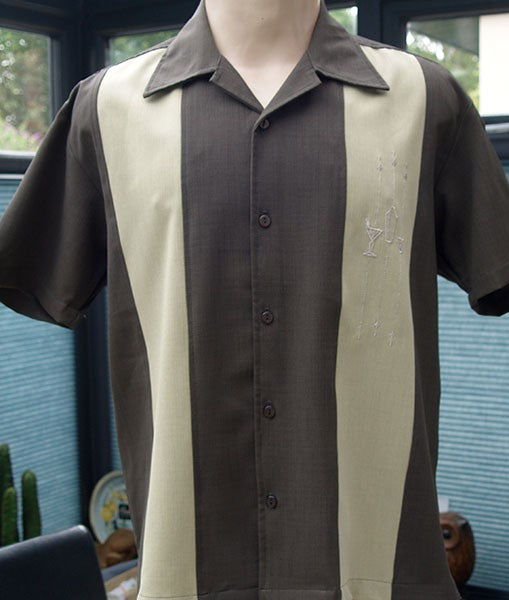 Steady Clothing - Shake Down Bowling Shirt - Coffee/Moss