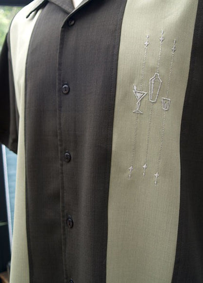 Steady Clothing - Shake Down Bowling Shirt - Coffee/Moss