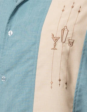 Steady Clothing - Shake Down Bowling Shirt - Sea Foam/Stone
