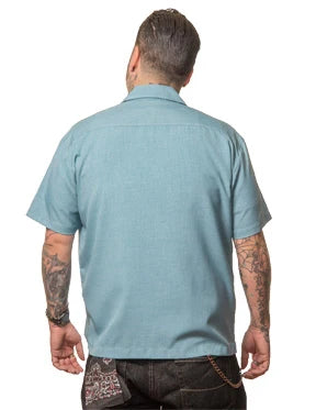 Steady Clothing - Shake Down Bowling Shirt - Sea Foam/Stone