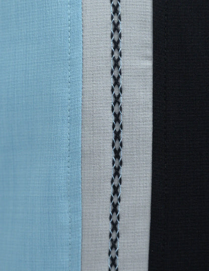 Steady Clothing - The Charles Bowling Shirt - Black/Aqua/Silver