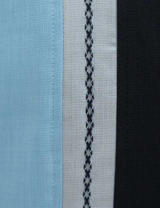 Steady Clothing - The Charles Bowling Shirt - Black/Aqua/Silver