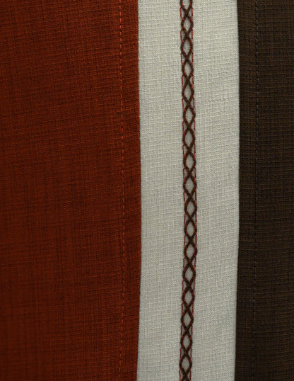 Steady Clothing - The Charles Bowling Shirt - Brown/Rust/Stone