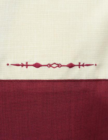 Steady Clothing - The Earl Bowling Shirt - Burgundy/Stone