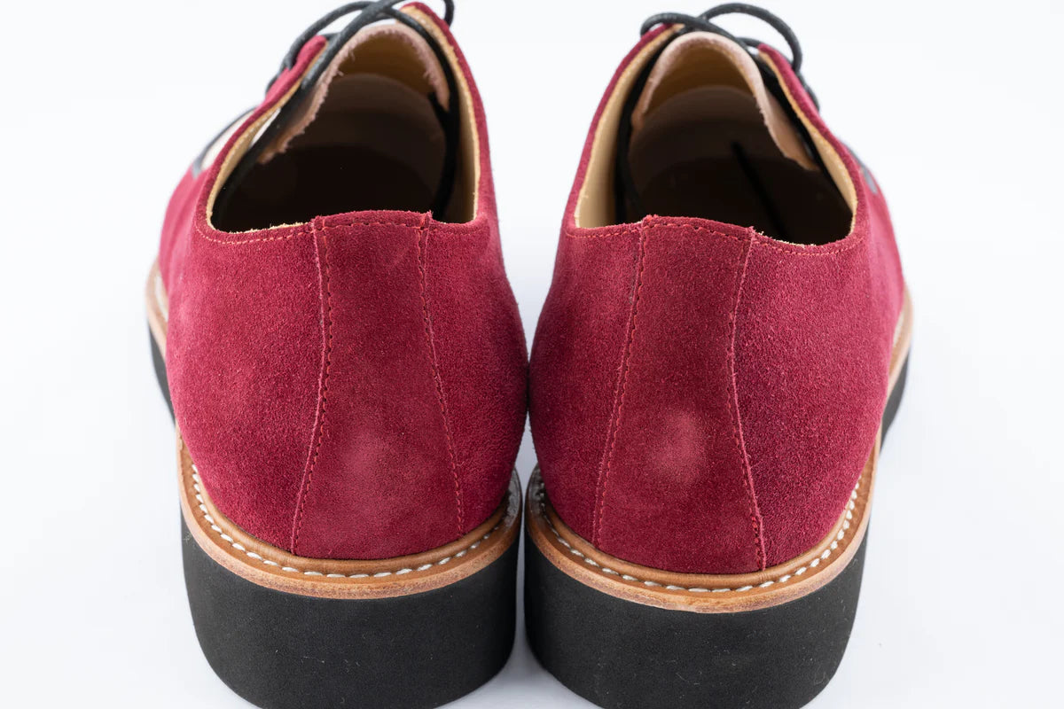 Sunburst Gibson - Burgundy Suede & Peach Leather