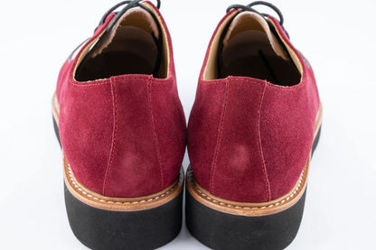 Sunburst Gibson - Burgundy Suede & Peach Leather