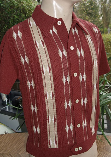 The Groove Knitted Shirt - Burgundy