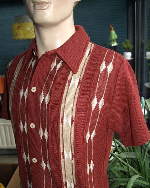 The Groove Knitted Shirt - Burgundy