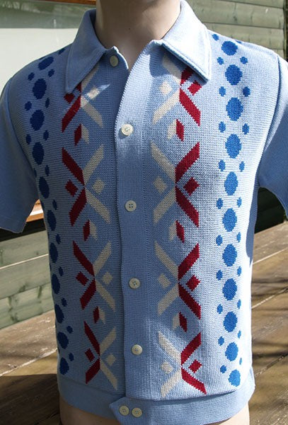 The Twist Knitted Shirt - Sky Blue