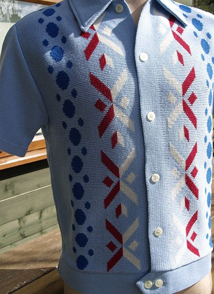 The Twist Knitted Shirt - Sky Blue