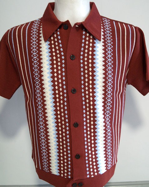 The Watusi Knitted Shirt - Deep Red