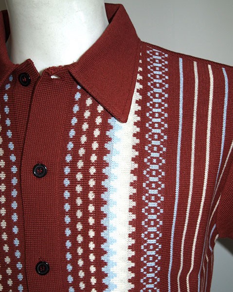 The Watusi Knitted Shirt - Deep Red