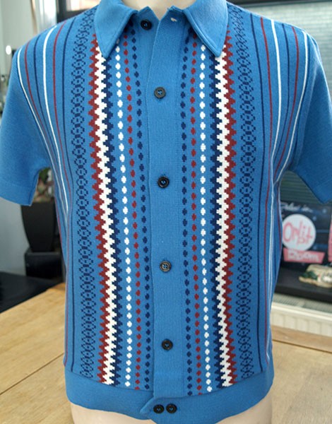 The Watusi Knitted Shirt - Sky Blue