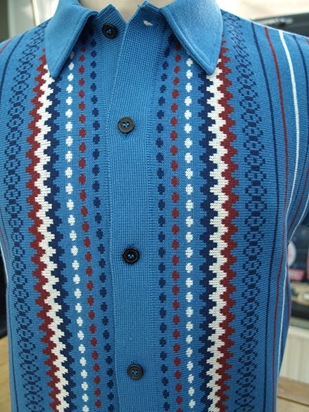 The Watusi Knitted Shirt - Sky Blue