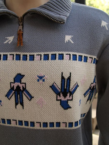 Thunderbird Zip Pullover - Grey