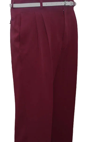 High Waisted Trousers - Burgundy