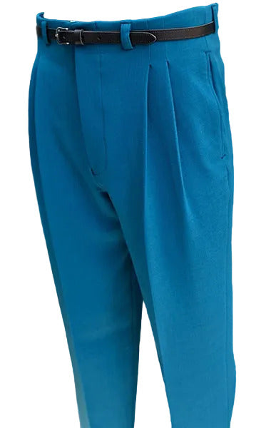 1950s Rockabilly Style Trousers - Bright Teal H/W