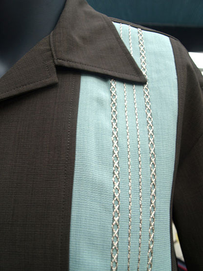 Steady Clothing - The Ricardo Bowling Shirt - Coffee/Mint