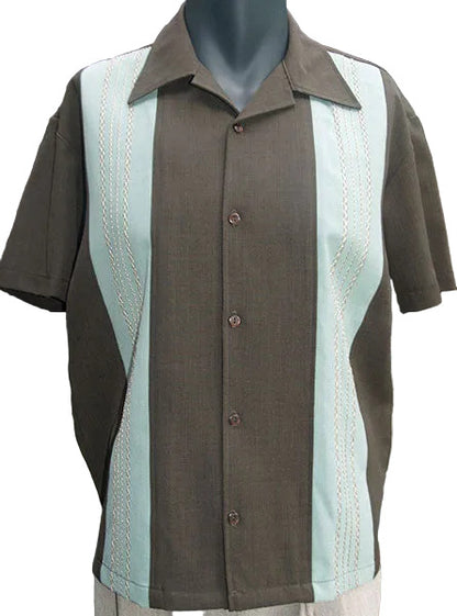 Steady Clothing - The Ricardo Bowling Shirt - Coffee/Mint