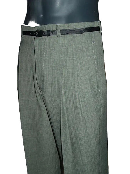 1950s Rockabilly Style Trousers - Sage Green Slub
