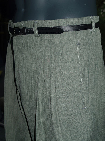 1950s Rockabilly Style Trousers - Sage Green Slub